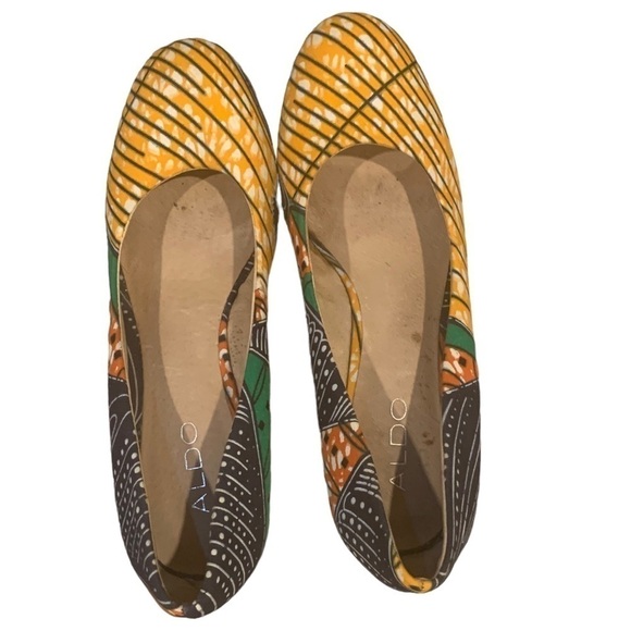 ALDO Forwood Platform Batik Wedge with woven leather trim - Picture 6 of 10